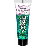 Paintglow Chunky glittergel voor lichaam en gezicht - zeemeermin groen - 12 ml - Glitter schmink