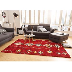 Bohemian vloerkleed Boho Geometric - rood 160x230 cm