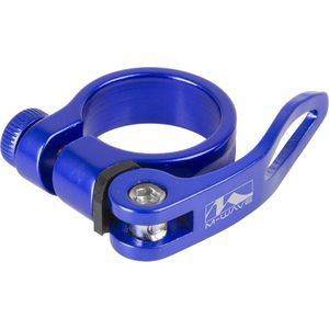 M-wave Zadelpenklem Clampy-qr 31,8 Mm Aluminium Blauw