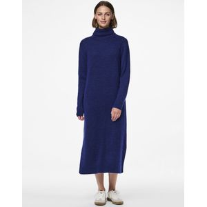 Pieces Jurk Pcjuliana Ls Rollneck Knit Dress No 17126281 Bellwether Blue Dames Maat - XS
