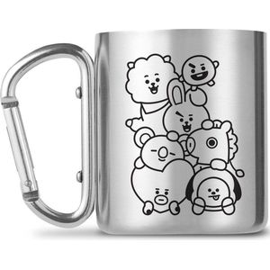 Mok Line Friends Zilver/zwart 250 ml