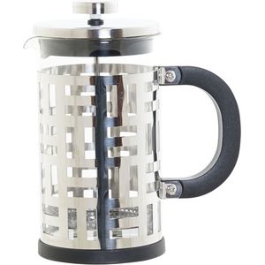 Cafetiere French Press Koffiezetter Zwart met Inox 600 ml - Koffiezetapparaat Voor Verse Koffie