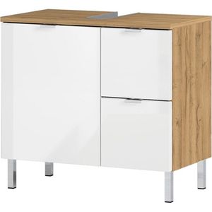 Germania-Wastafelonderkast-GW-Mauresa-60x34x56-cm-wit-Grandson-eiken