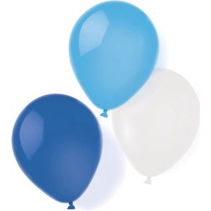 Amscan Ballonnen 25,4 Cm Latex Blauw/wit 8 Stuks