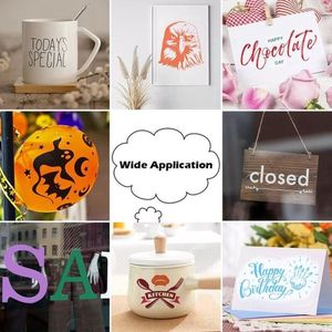 Zelfklevend vinyl Zwart Smart 33 x 200 cm - Permanent - Voor Cricut Explore 3/Maker 3 - Plotterfolie voor ramen en kopjes