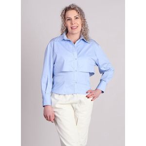 Co Couture Sandy blouse double layer lichtblauwe