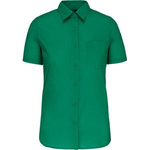 Kariban Overhemd in onderhoudsvriendelijk polykatoen-popeline korte mouwen dames K548 - Kelly Green - S