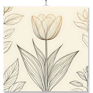 Tegel Met Opdruk | Geschenk | Kunst Op De WC | Tulp