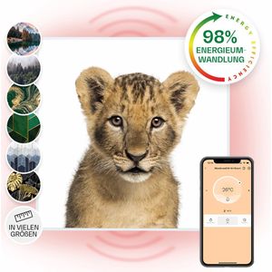 Wonderwall Air Art Smart infraroodverwarming leeuw 60x60 cm 350 W
