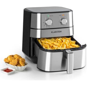 AeroVital heteluchtfriteuse 1700W 5,4 liter timer rvs zilver