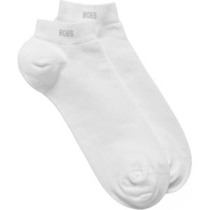 BOSS enkelsokken (2-pack) - heren sneaker sokken katoen - wit - Maat: 39-42