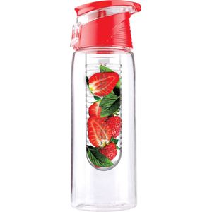 Asobu Flavour It 2 Go Drinkbeker - Incl. Fruitinfuser - 600 ml - Rood
