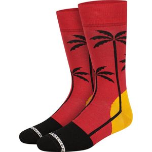 Heroes on Socks - Red Palm Sunset Large - Herensokken maat 41-46