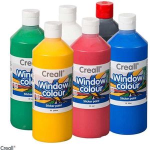 Creall-window colour assortiment - Inhoud: 6 x 500ml