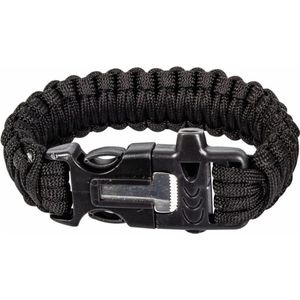 Highlander 4-in-1 Survivalarmband 23 Cm Nylon Zwart One-size