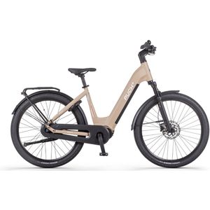 PUCH E-Felice N7 Elektrische Fiets – E-bike – Rijklaar Geleverd - Lage Instap - Framemaat 53 - Uitneembare Accu - 28 Inch - 250W Ananda Middenmotor - 120 km Actieradius - Matt Beige