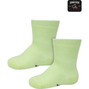 Bonnie Doon Basic Sokken Baby Groen 4/8 maand - 2 paar - Unisex - Organisch Katoen - Jongens en Meisjes - Stay On Socks - Basis Sok - Zakt niet af - Gladde Naden - GOTS gecertificeerd - 2-pack - Multipack - Lichtgroen - Pistachio - OL9344012.64