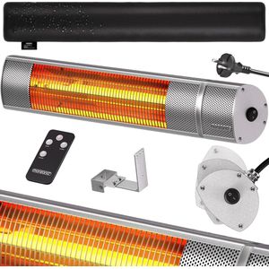 Infrarood Terrasverwarmer met Afstandsbediening en 3 Verwarmingsniveaus - 2000W en 90° Kantelbaar