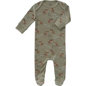 Fresk - Pyjama met voetjes - Deer Olive - Maat 3-6 maanden