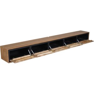 Zwevend tv-meubel RichWood 280 cm - naturel