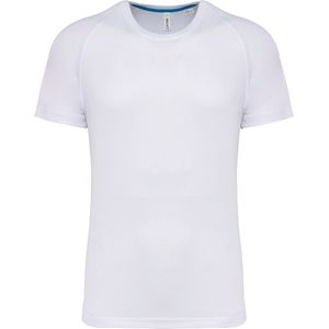 SportT-shirt Heren L Proact Ronde hals Korte mouw White 100% Polyester