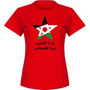 Viva Marokko Palestina Dames T-Shirt - Rood - S