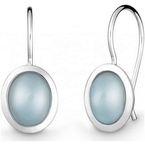 Quinn zilveren oorbellen met blauwe topaas - 035744958