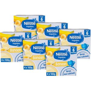 Nestlé Yogolino Banaan Babytoetje - Babyvoeding Tussendoortjes - 6+ maanden - 6 stuks 4x100g