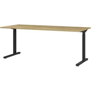 Bureau Discovery Eiken Grafiet - 180x80cm - Hoogte 80 cm - In hoogte verstelbaar