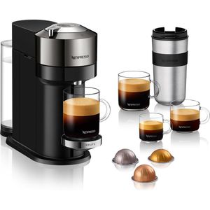 Krups Vertuo Next Deluxe - Koffiezetapparaat met cupjes - Grijs - Zwart