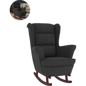 Fauteuil - Relaxstoel - Relaxfauteuil - Stoel - Met armleuning - Voor één Persoon - Zwart