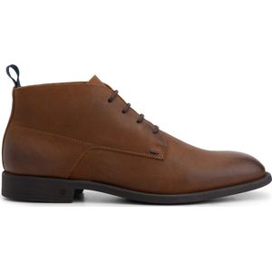 Travelin' Watford nette leren halfhoge veterschoenen heren - Cognac bruin leer