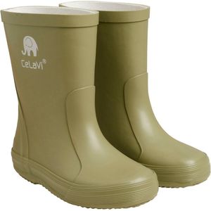 Celavi - Basic regenlaarzen voor kinderen - Solid - Khaki - maat 31EU