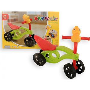 Jono Toys  - Baby Walker - Loopwagen - Loopfiets - 48 cm. - met eend - vanaf 12 maanden met een eend op het stuur als toeter