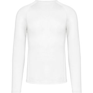 SportOndershirt Unisex XL Proact Lange mouw White 88% Polyester, 12% Elasthan