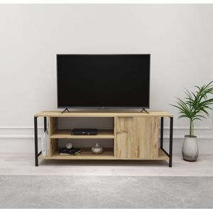 Emob- TV Meubel TV-meubel | Melamine coating | 18mm | x54x30 | Vilt Zwart - 120cm - Bruin