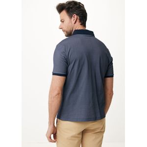 Polo With All Over Print Mannen - Navy - Maat S