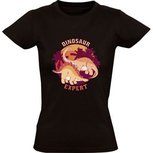 Dinosaur expert Dames T-shirt - dino - dinosaurus - world - dinosauriërs