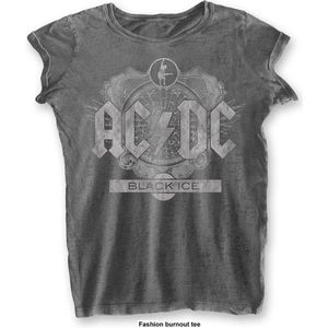 AC/DC - Black Ice Dames T-shirt - L - Grijs