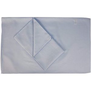 Kussensloop, 50 x 80 cm, 2 stuks, rechthoekig, 100% katoen, met sluiting, lichtblauw