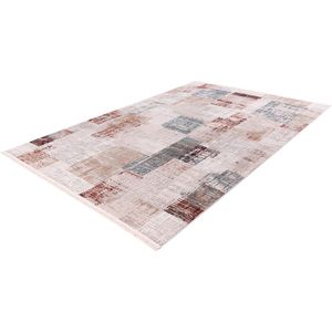 Akropolis 425 Gray / Lachsrosa 160× 230cm - Contemporary Soft Rug