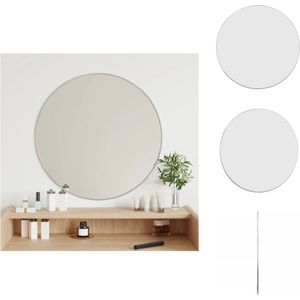 vidaXL Wandspiegel - Wandspiegels - 60 cm - Zilver - Glas en PVC - Spiegel
