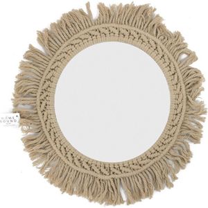 Spiegel rond jute