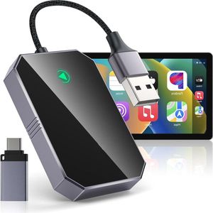 Draadloze CarPlay adapter - Plug en Play voor iPhone - Converteert bedraad naar draadloos - Geschikt voor auto's vanaf 2017 - iOS10+