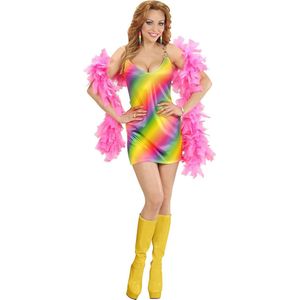 Widmann - Hippie Kostuum - 70s Regenboog Dame - Vrouw - Multicolor - Large - Carnavalskleding - Verkleedkleding