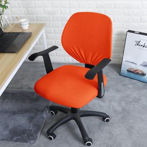 Ralfos Bureaustoelhoes | Stoelhoes | Bureaustoel hoes | Chair cover | Oranje | Hoes | Universeel | Voor rugleuning en zitting | Waterafstotende stoelhoes | Stretch | Kantoor en thuisgebruik | Wasmachine bestendig