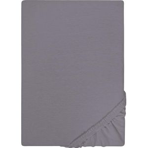 Hoeslaken Jersey (matrashoogte max. 22 cm) 1x 140x200 cm > 160x200 cm, Zilver grijs
