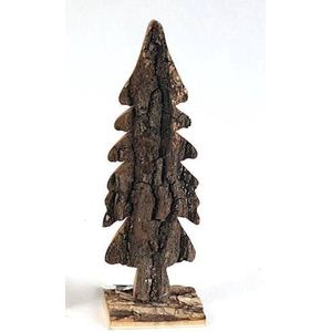 Mini Kerstboom met Boomschors - 36 CM hoog