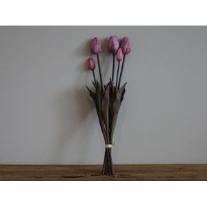 countryfield - silk collection-kunst tulpen-bloemen-kunst-voorjaar-roze