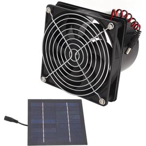 Zonne-afzuigventilator op Zonne-energie 5-12V 50W - Efficiënt en Draagbaar voor Kassen en Schuren